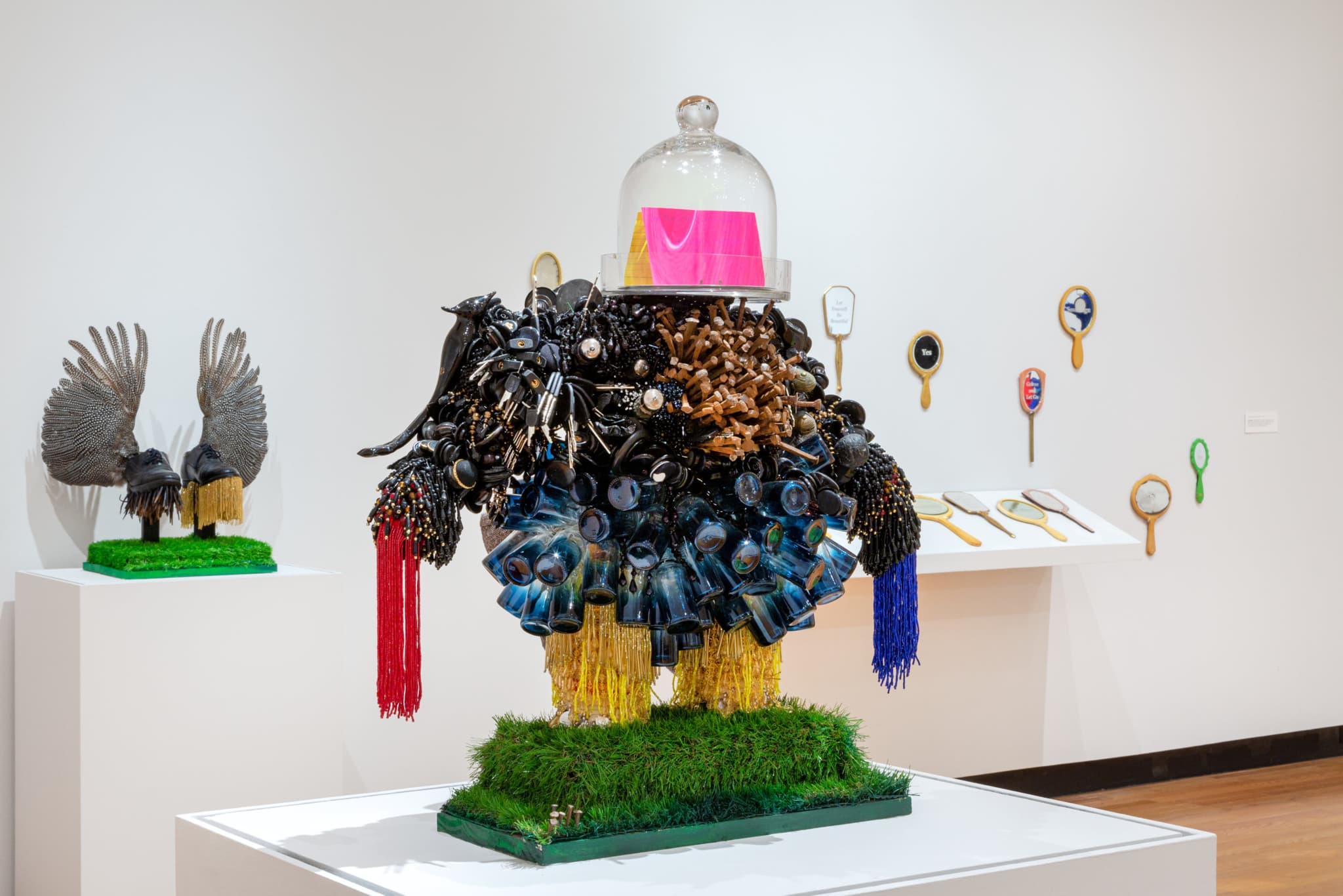 An installation by vanessa german featuring exquisite sculptural work.